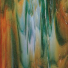 Vidro Branco com Laranja e Verde Escuro 90