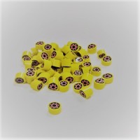 Millefiori 5/6 mm - Pacotes com 20g (COE 104) Amarelo / Flor
