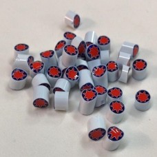 Millefiori 5/6 mm - Pacotes com 20g (COE 104) Branco / Estrela