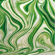 Vidro Baroque Verde com Branco e Cristal